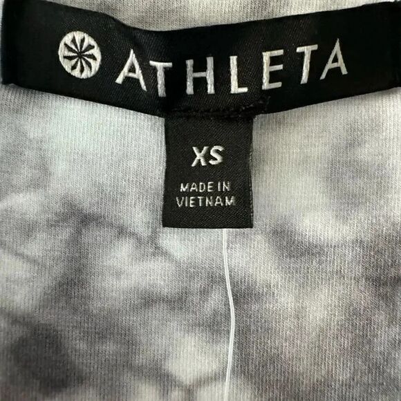 Athleta Santorini Gray White Tie Dye Print High Neck Tank Dress Size XS #2016 - Picture 6 of 13